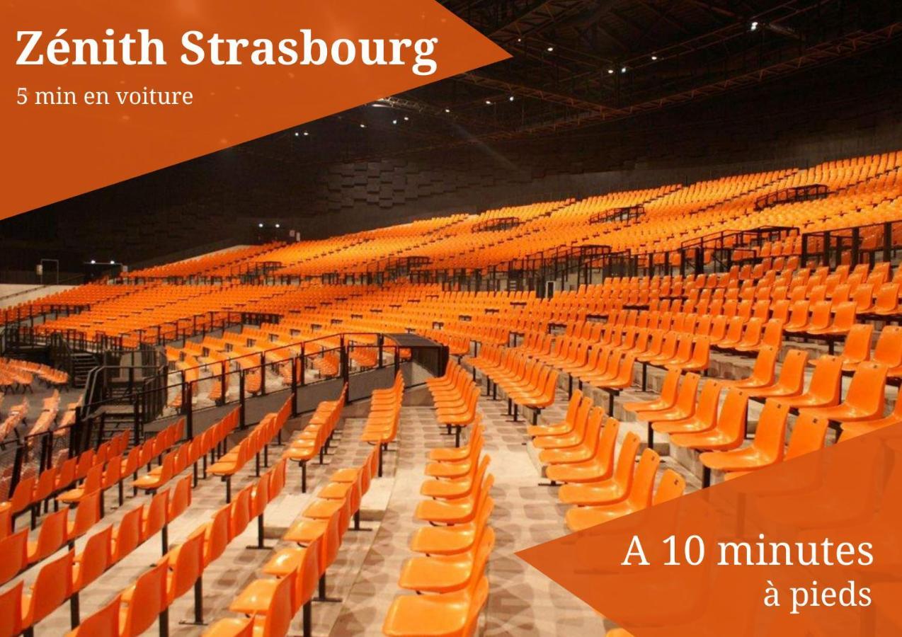 Le Zenith - Parking Prive & Wifi - 5 Min Zenith De Strasbourg Apartment ภายนอก รูปภาพ